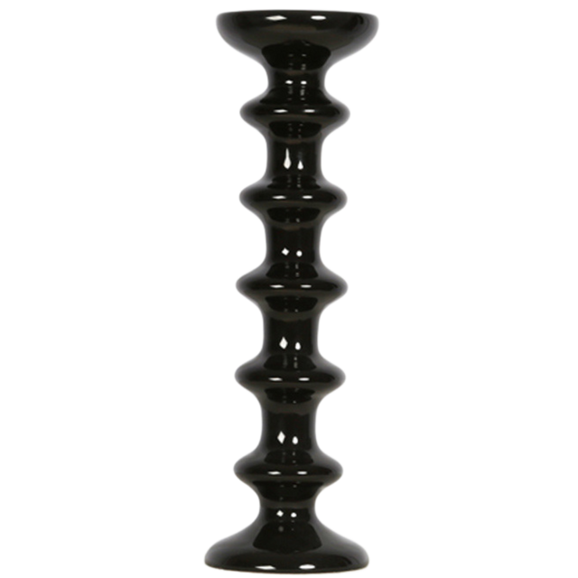 SLAVIC LARGE CANDLE HOLDER IN BLACK