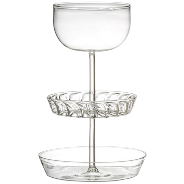 3-TIER GLASS TABLE SET