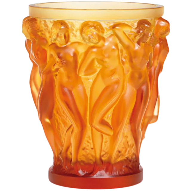 BACCHANTES VASE IN AMBER