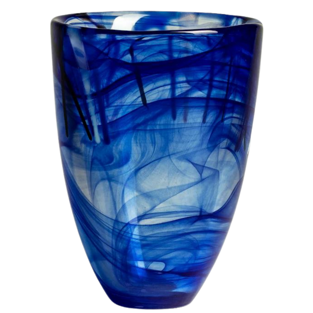 CONTRAST VASE IN BLUE