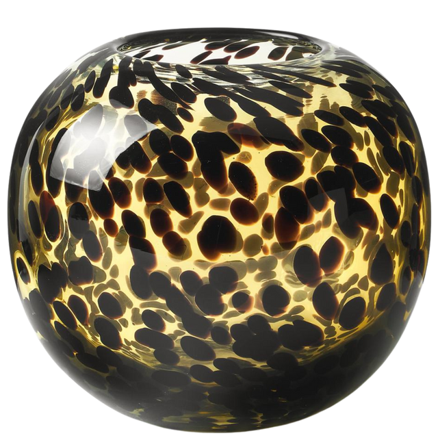 LEOPARD GLASS VASE