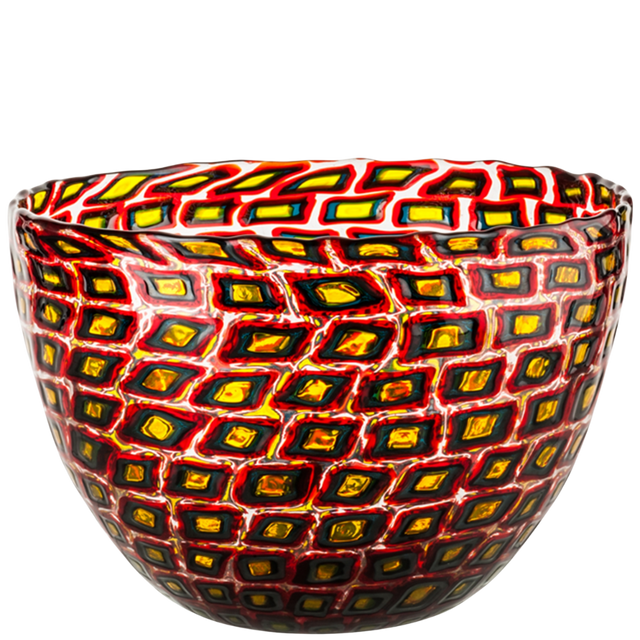 VENINI MURRINE ROMANE VASE WITH MULTICOLORED MURRINE