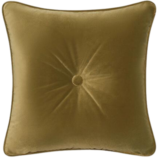 ALPAQ STUDIO. VELVET CUSHION IN OLIVE GREEN