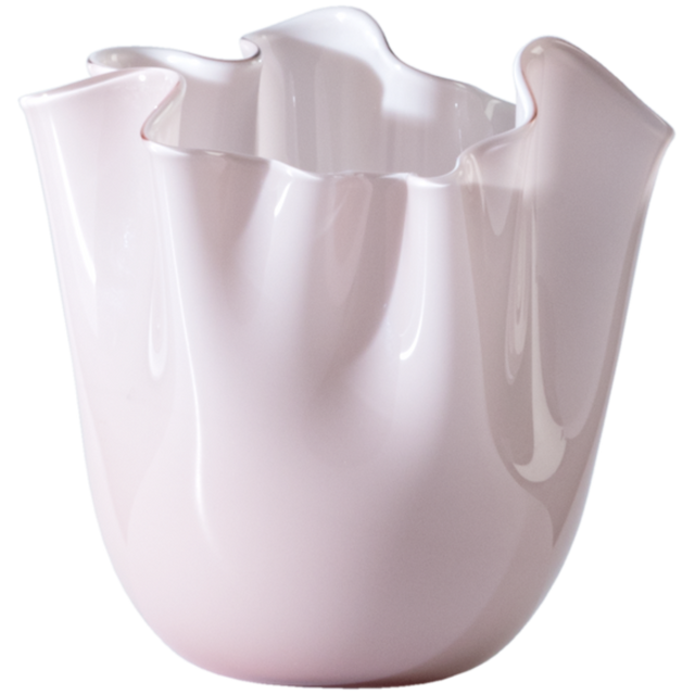 VENINI FAZZOLETTI OPALINO SMALL VASE IN ROSE