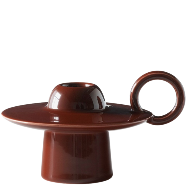 MOMENTO CANDLE HOLDER IN BROWN