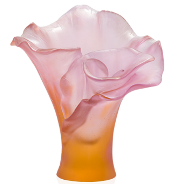 VASE PETIT AMBRE-ROSE ARUM ROSE