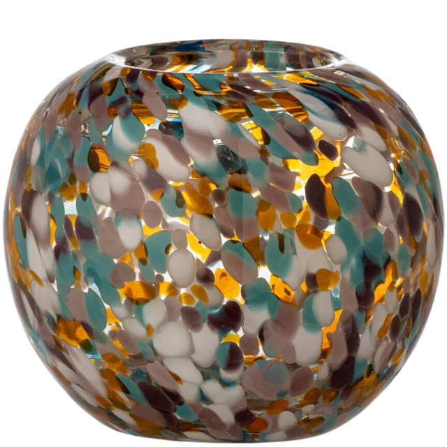 VIDIA OVAL VASE WITH COLOURFUL DOTS