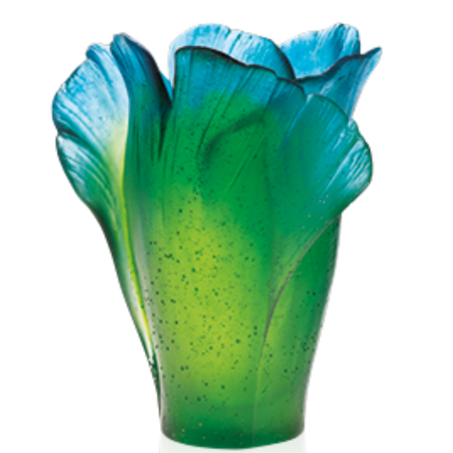 MEDIUM GREEN GINKGO VASE