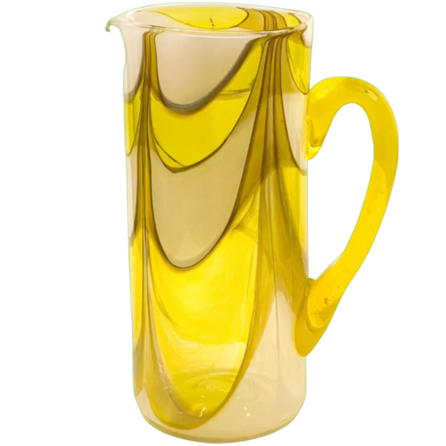 BICCONNI GLASS JUG IN YELLOW. LIMITED EDITION