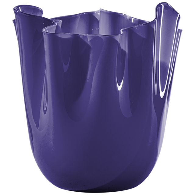 VENINI FAZZOLETTI OPALINO VASE IN PURPLE