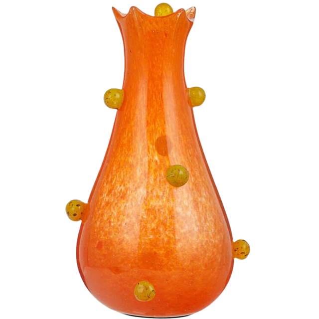 BULBOUS VASE IN ORANGE