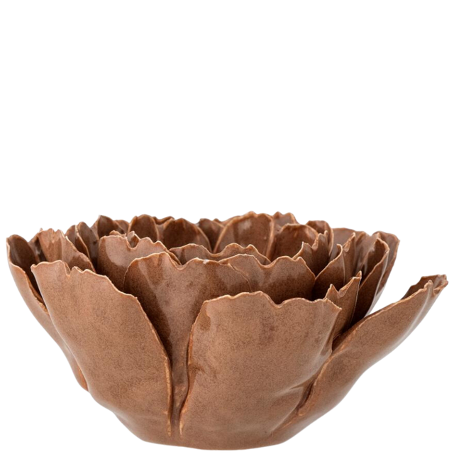 IRISA VOTIVE CANDLE HOLDER IN BROWN