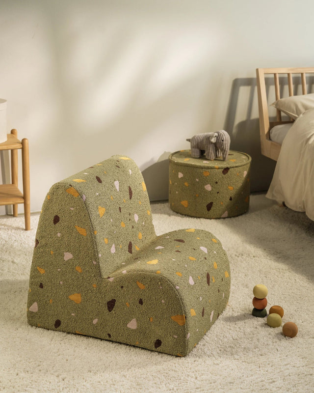 TERRAZZO MOSS POUF