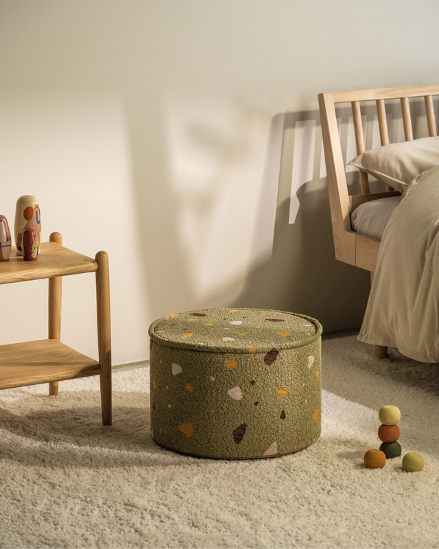 TERRAZZO MOSS POUF
