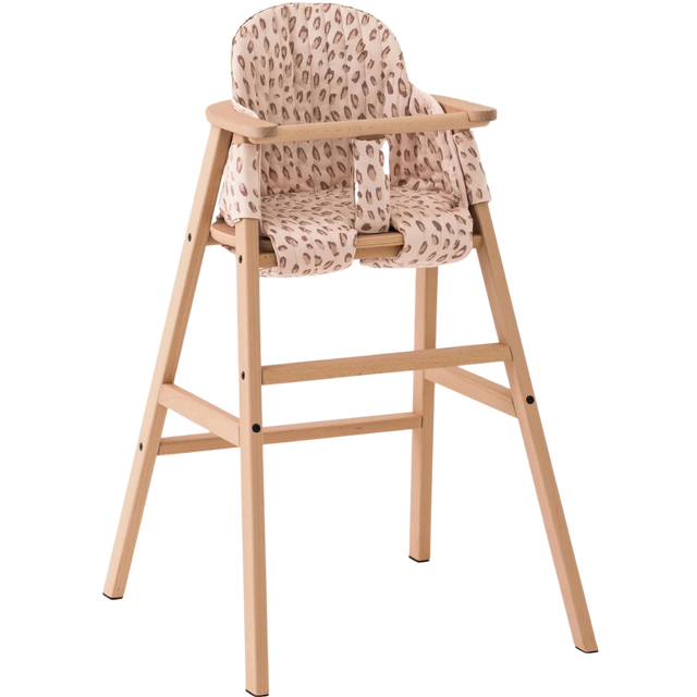 GROWING GREEN HIGHT CHAIR SEAT CUSHION FROM COTTON IN PEACH & BEIGE