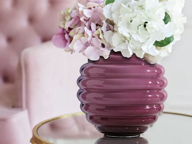 VENINI DECO VASE IN PURPLE