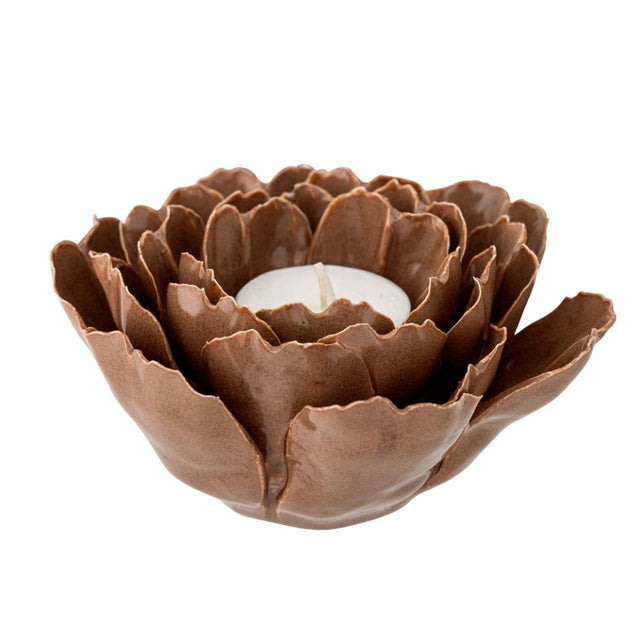 IRISA VOTIVE CANDLE HOLDER IN BROWN