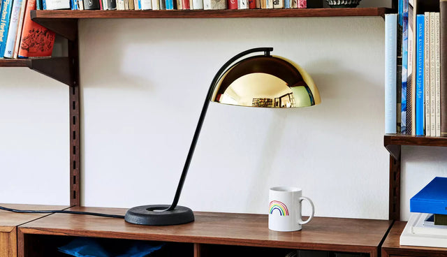 CLOCHE LAMP POLISHED BLACK BRASS