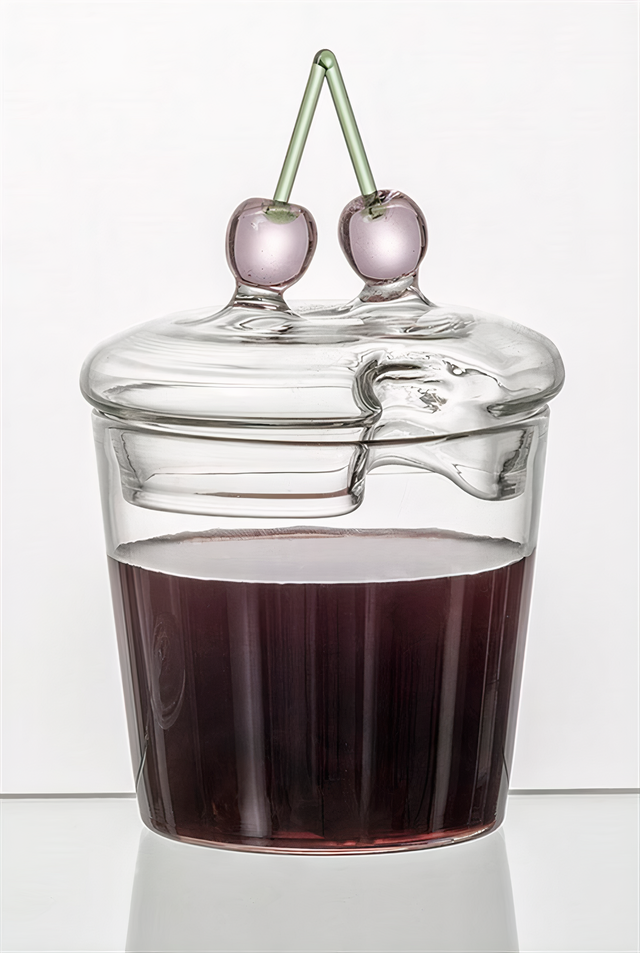 CHERRY JAM GLASS JAR