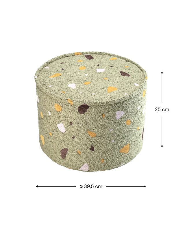 TERRAZZO MOSS POUF