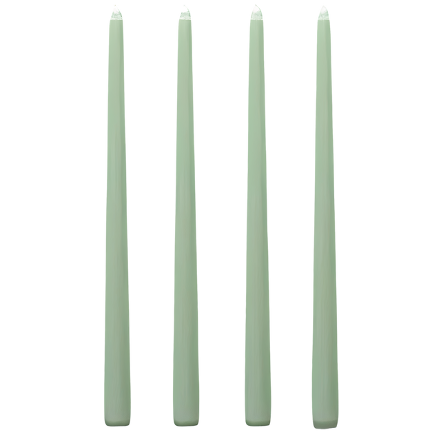 CANDLE SET, 4 PCS IN MINT GREEN