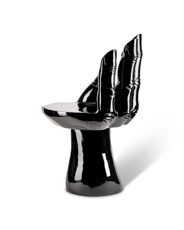 FUTURISTIC HAND CHAIR IN BLACK