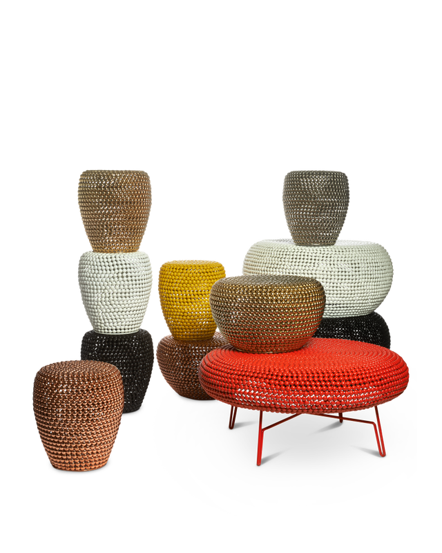 DOT STOOL IN YELLOW