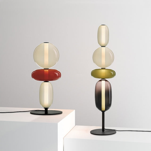 CLEO FOUR PEBBLES GLASS LAMP