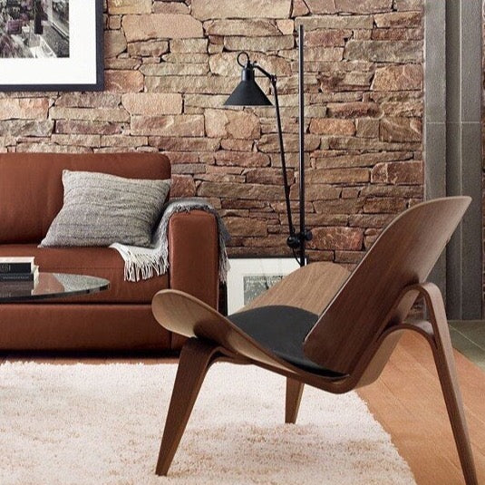 CHEL CHAIR IN BLACK & DARKBROWN