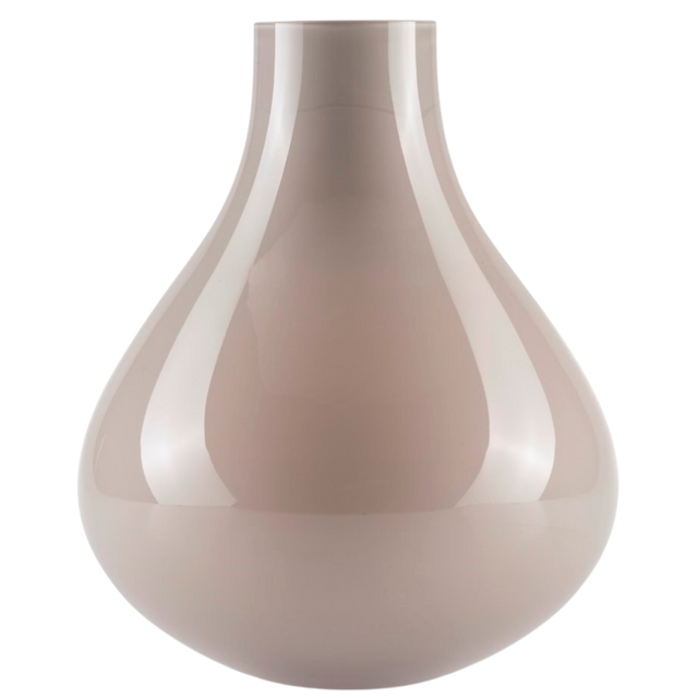 BULB GLASS VASE IN BEIGE