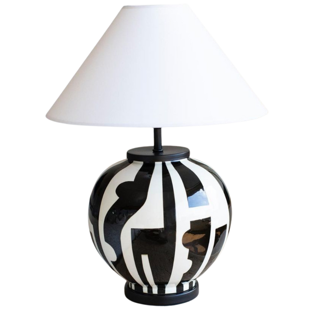 PIENO CERAMIC LAMP IN BLACK & WHITE