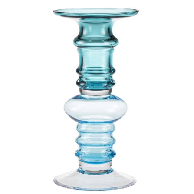 BETTY CANDLE HOLDER IN TURQUOISE BLUE