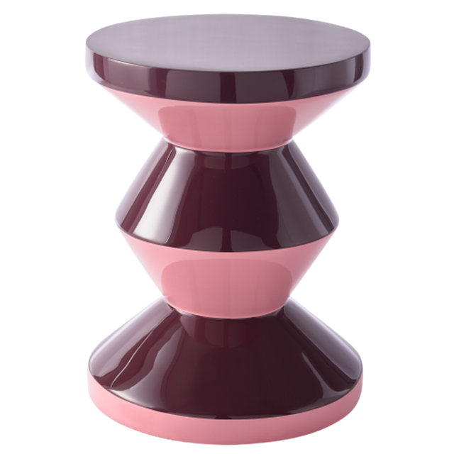 BY-BOO TALL TABLE IN BURGUNDY & PINK