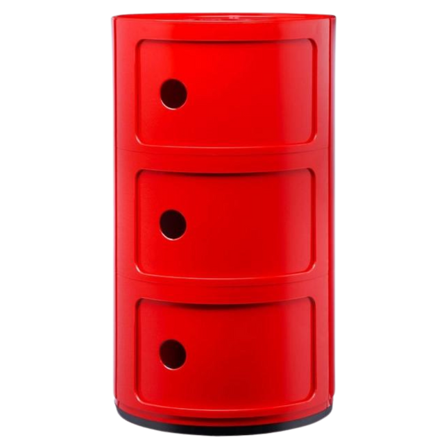 MODULAR STORAGE LOCKER IN RED