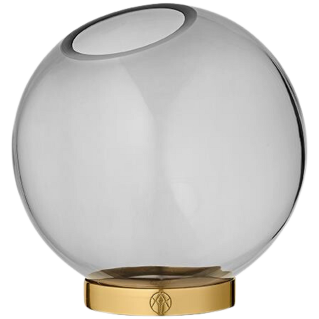 GLOBE VASE IN GREY