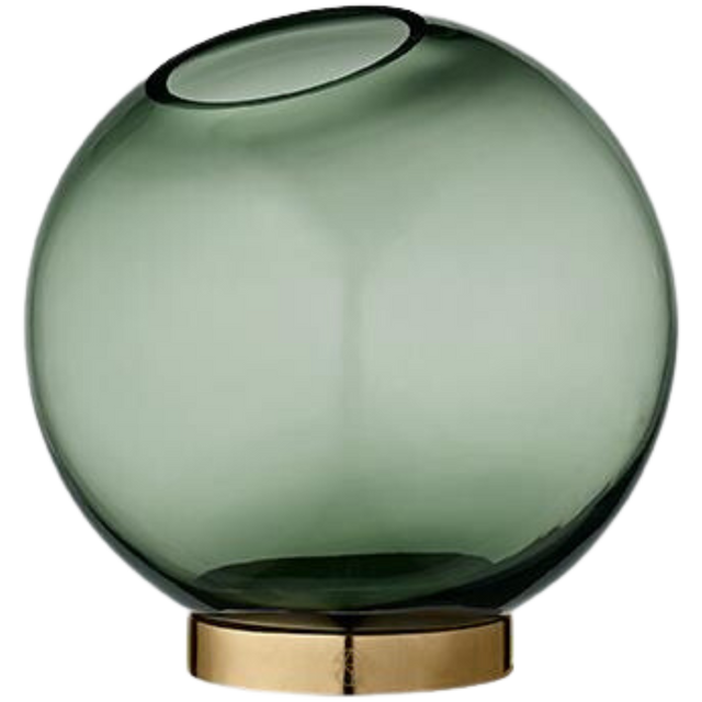 GLOBE VASE IN GREEN