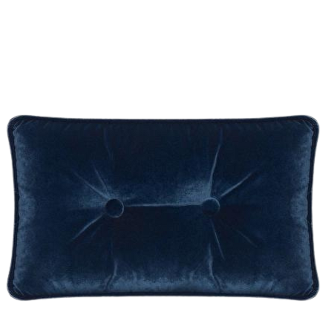 ALPAQ STUDIO. LUXURIOUS VELVET CUSHION IN OCEAN BLUE