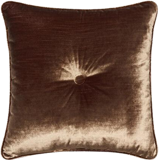 ALPAQ STUDIO. LUXURIOUS VELVET CUSHION IN BROWN