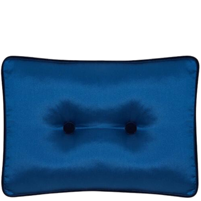 ALPAQ STUDIO. LUXURIOUS SILK CUSHION IN OCEAN BLUE
