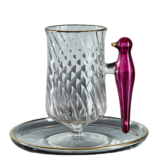 ESRA YILDIRIM DESIGN STUDIO TEA CUP IN BURGUNDY 1 PC