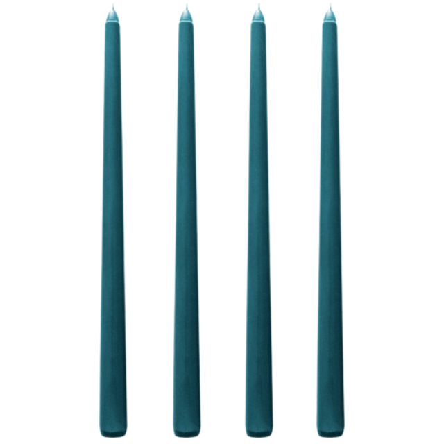CANDLE SET, 4 PCS IN HUNTER GREEN