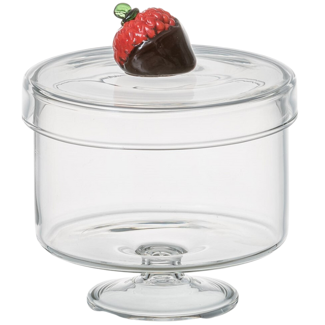 JAR WITH STRAWBERRY ON LID