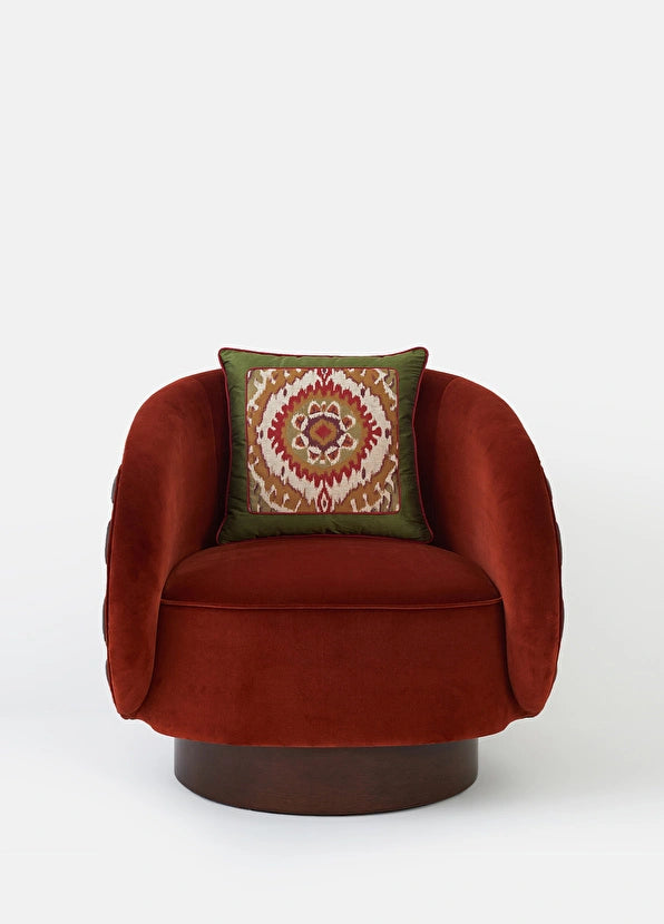 SILK CUSHION WITH ORNAMENT