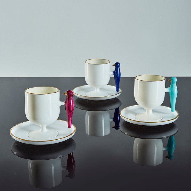 ESRA YILDIRIM DESIGN STUDIO COFFEE CUP SET IN OCEAN BLUE 6PCS