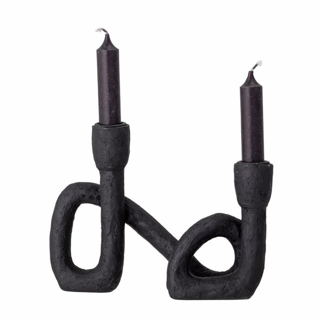 MASHEL CANDLE HOLDER IN BLACK