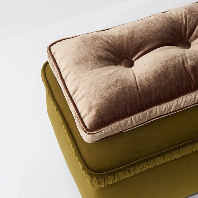 ALPAQ STUDIO. LUXURIOUS VELVET CUSHION IN COFFEE