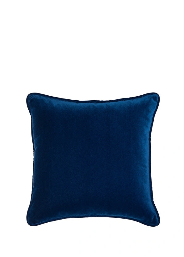 ALPAQ STUDIO.  SAKS VELVET CUSHION IN OCEAN BLUE