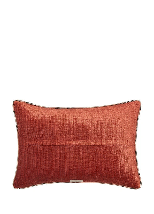 ALPAQ STUDIO.  SWALLOWS SILK RECTANGULAR CUSHION