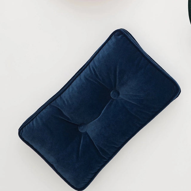 ALPAQ STUDIO. LUXURIOUS VELVET CUSHION IN OCEAN BLUE