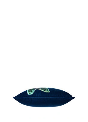 ALPAQ STUDIO.  SAKS VELVET CUSHION IN OCEAN BLUE